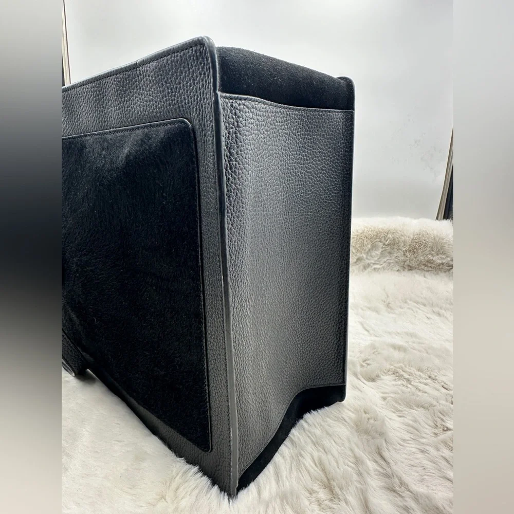 Kate Spade‎ Kassandra Sequoia Avenue Tote Black suede leather EUC